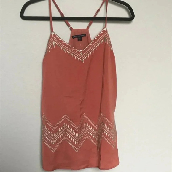 Harlowe & Graham Coral Rust Tank Top - Picture 1 of 5